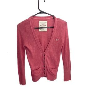 Hollister Vintage Y2K Women's Pink Cotton Sweater